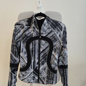 lululemon athletica Black and White Bomber Jacket